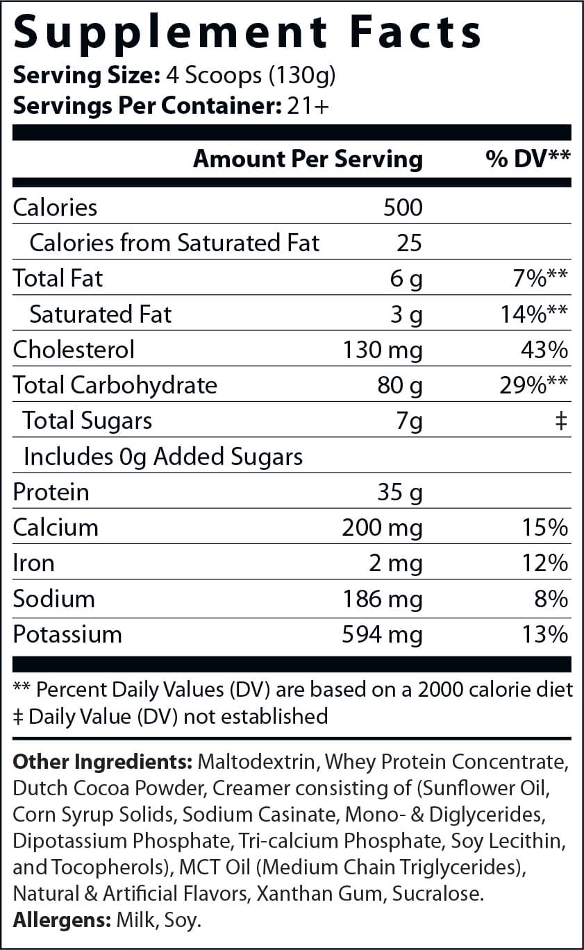 6lb Super Bulk Mass Gainer Chocolate Milkshake