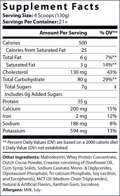 6lb Super Bulk Mass Gainer Chocolate Milkshake